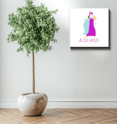 Aquarius Wrapped Canvas 20x20 | Zodiac Series 4 - Beyond T-shirts